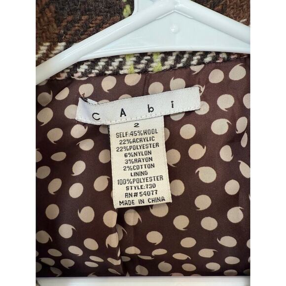 Cabi Kate Brown‎ Pink Wool Blend Belted Blazer 3/4 Sleeve 2 - Picture 3 of 8